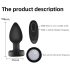 Mrow - Lichtgevende anaal vibrator met radiofunctie (zwart)