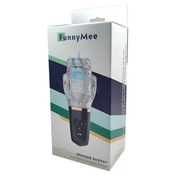 Funny Me Rocket Cup - masturbator met zuig- en trilfunctie - transparant zwart