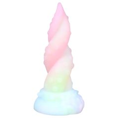   OgazR Kraken - gedraaide octopusarm dildo - 18 cm (regenboog)