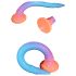 OgazR XXL Aal - Glow-in-the-dark anale dildo - 47 cm (roze)