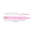 Gewatteerde BDSM halsband en riem (roze)