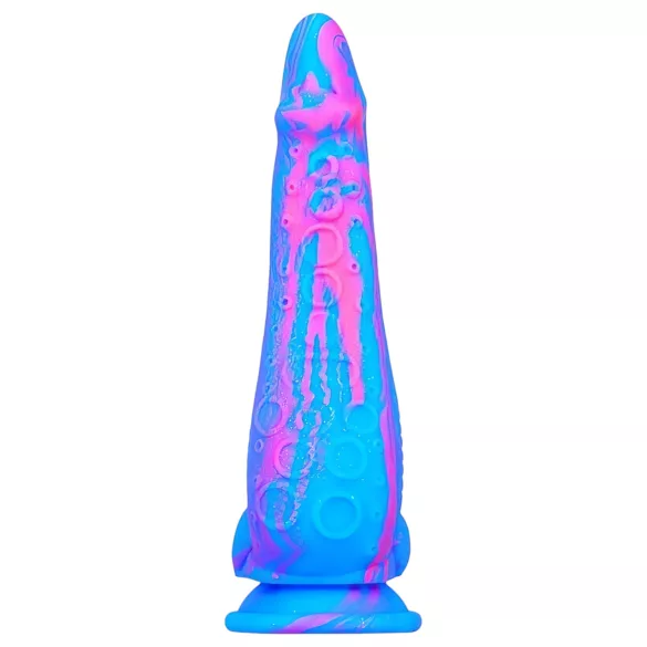 Inkipus - dildo met ballen - 18cm - siliconen - blauw/roze