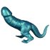 Dino Dildo - 26 cm siliconen avontuur (turkoois)