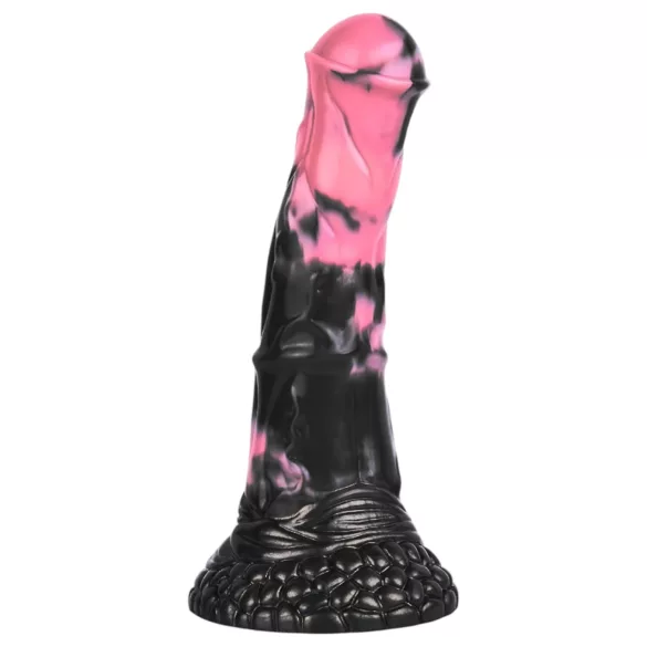 Bad Horse - siliconen paardendildo - 18 cm - zwart/roze