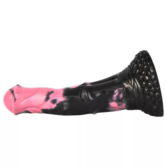 Bad Horse - siliconen paardendildo - 18 cm - zwart/roze