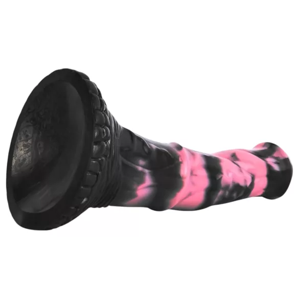 Bad Horse - siliconen paardendildo - 18 cm - zwart/roze