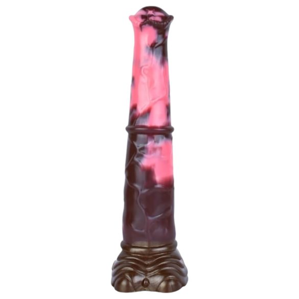 Bad Horse - siliconen paarden dildo 24cm (bruin-roze)