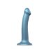 Strap-on-me Metallic Shine M - Huidvriendelijke Dildo (Metaalblauw)