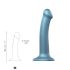 Strap-on-me Metallic Shine M - Huidvriendelijke Dildo (Metaalblauw)