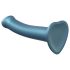 Strap-on-me Metallic Shine M - Huidvriendelijke Dildo (Metaalblauw)