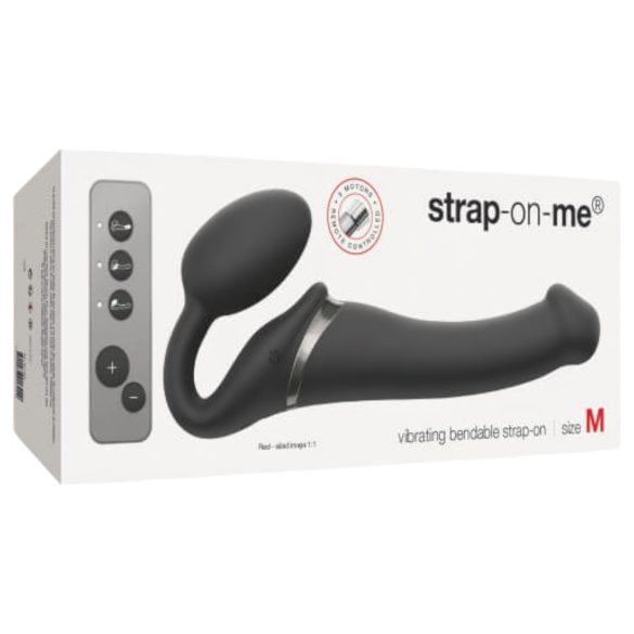 Strap-on-me M - Draagbare vibrator - medium (zwart)