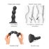 Strap-on-me Balls S - bolvormige, zuignap dildo (zwart)