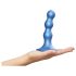 Strap-on-me - dildo met ballen en zuignap - siliconen - blauw - S