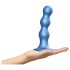 Strap-on met zuignap en ballen (blauw)