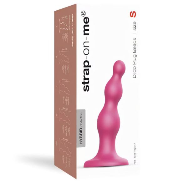 Strap-on-me Kralen S - kralendildo met zuignap (roze)