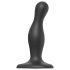 Strap-on-me Curvy S - golvend zuignap dildo (zwart)