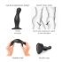 Strap-on-me Curvy S - golvend zuignap dildo (zwart)