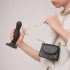 Strap-on-me Curvy S - golvend zuignap dildo (zwart)