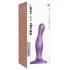 Strap-on-me Curvy S - golvend paarse dildo met zuignap