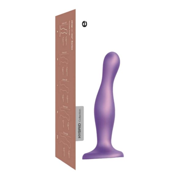 Strap-on-me Curvy M - golvend, zuignapdildo (paars)
