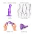 Strap-on-me Curvy M - golvend, zuignapdildo (paars)
