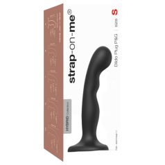 Strap-on-me P&G S - gebogen zuignap dildo (zwart)