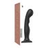 Strap-on-me P&G L - gebogen, hechtende dildo (zwart)