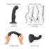 Strap-on-me P&G L - gebogen, hechtende dildo (zwart)
