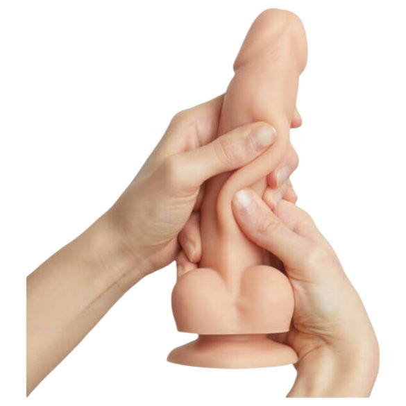 Strap-on-me - dildo met zuignap - dubbellaags siliconen - huidskleur - M