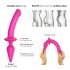 Strap-on-me Schakelen Semi-Realistisch L - 2in1 siliconen dildo (roze)