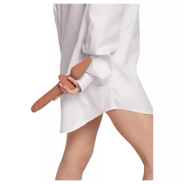 Strap-on-me Switch Realistic L - 2-in-1 siliconen dildo (huidkleur)