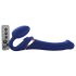 Strap-on-me M - opblaasbare vibrerende strap-on (blauw)