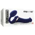 Strap-on-me - strap-on vibrator met luchtdruk stimulatie - siliconen blauw