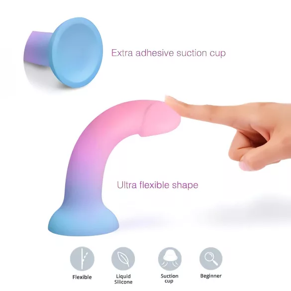 Dildolls Utopia - dildo met zuignap - siliconen - meerkleurig