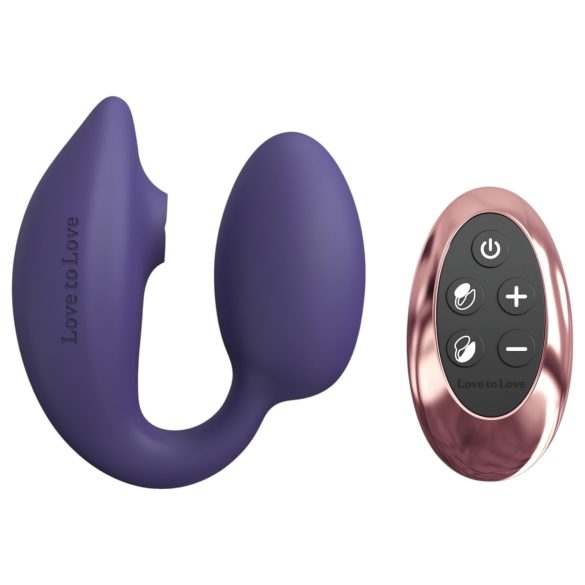 Love to Love Wonderlover - G-punt vibrator, clitorisstimulator (donkerpaars)