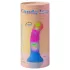 Love to Love Candy Loop - lichtgevende LED siliconen dildo (roze-blauw) - 16,9 cm