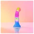 Love to Love Candy Loop - lichtgevende LED siliconen dildo (roze-blauw) - 16,9 cm