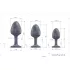 Dorcel Geisha Plug Diamond L - zwarte anaalplug met witte steen
