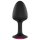 Dorcel Geisha Ruby L - zwarte anaalplug met roze siersteen