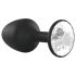 Dorcel Geisha Plug XL - Zwarte anale plug met witte diamant steen