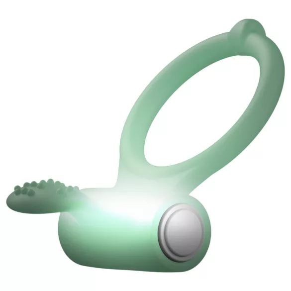 Dorcel - vibrerende penisring - glow in the dark - wit