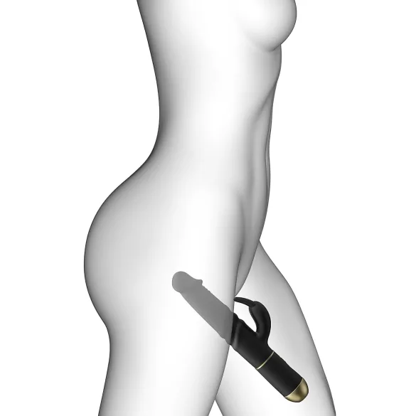 Dorcel - rabbit vibrator met stotende functie en clitorisstimulator - zwart