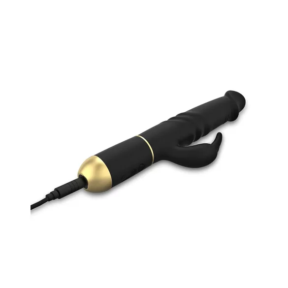 Dorcel - rabbit vibrator met stotende functie en clitorisstimulator - zwart