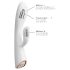 Dorcel Flexi Rabbit - verwarmingsvibrator met clitorisstimulatie (wit)