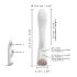 Dorcel Flexi Rabbit - verwarmingsvibrator met clitorisstimulatie (wit)