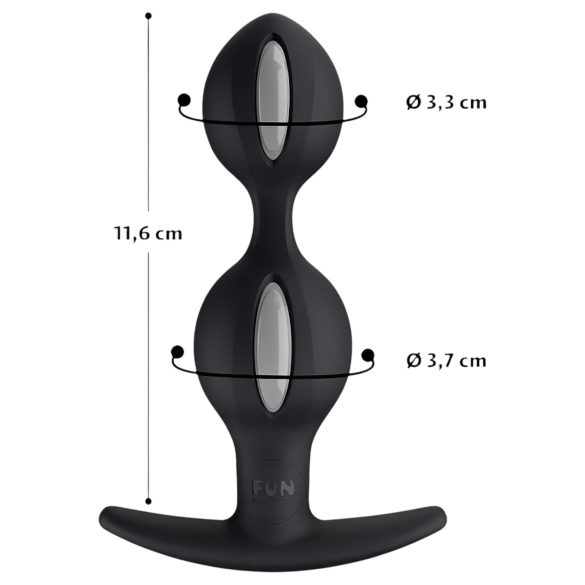 Fun Factory - anaal duo dildo - paar ballen - siliconen - paars