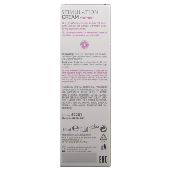 HOT Shiatsu Joyful - stimulerende crème voor vrouwen (30 ml)