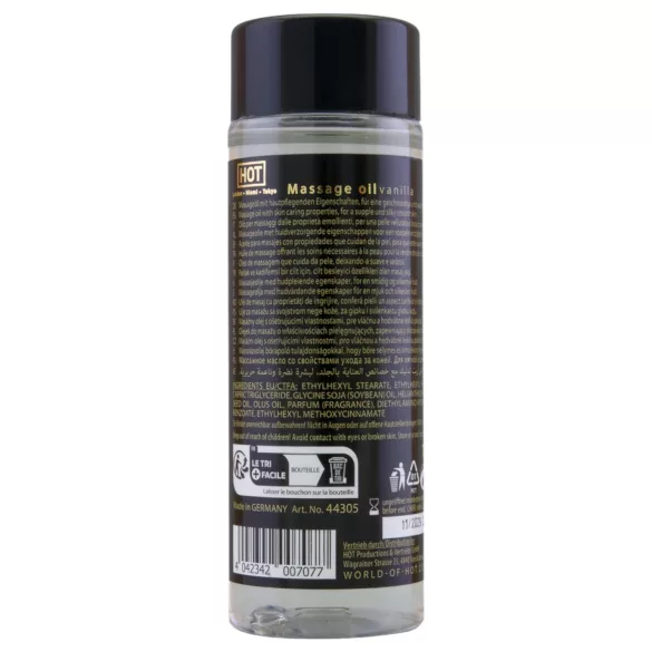 HOT - massageolie - verzorgend voor de huid - vanille - 100ml