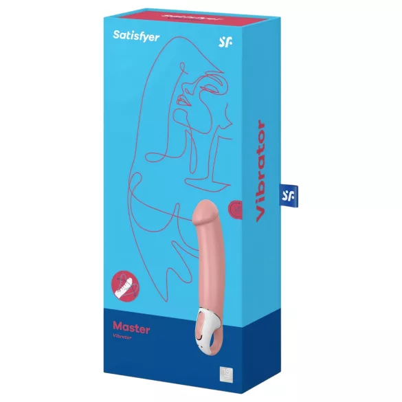Satisfyer Master - vibrator - waterdicht, oplaadbaar - huidkleurig
