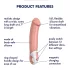 Satisfyer Master - vibrator - waterdicht, oplaadbaar - huidkleurig